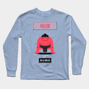 Love For Your Japanese Culture By Sporting A Sumo Design Long Sleeve T-Shirt